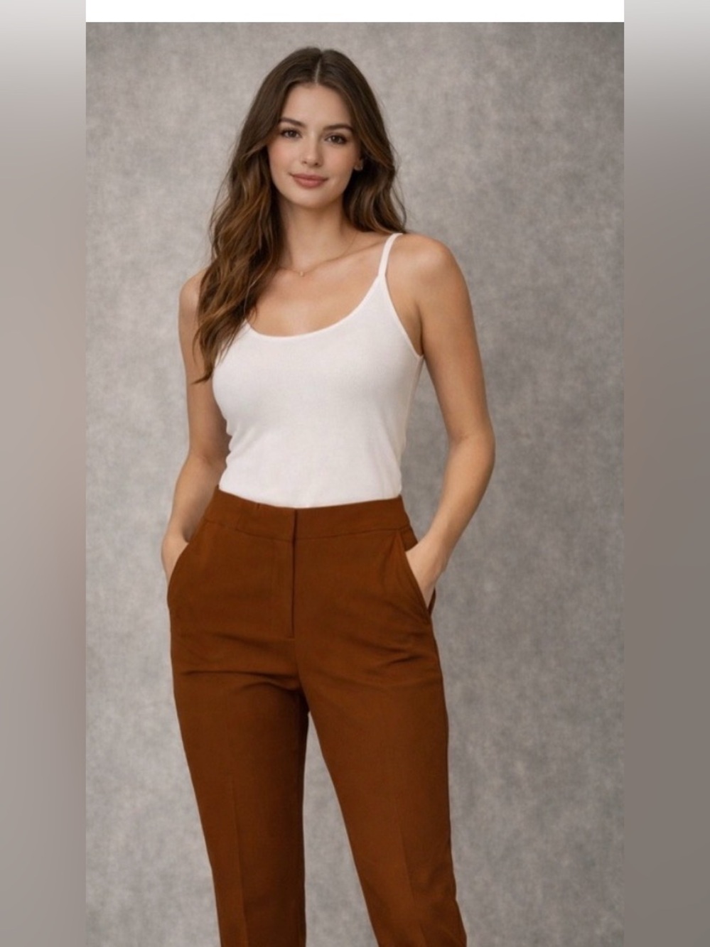 Banana Republic Rust Brown Tapered Dress Pants size 12